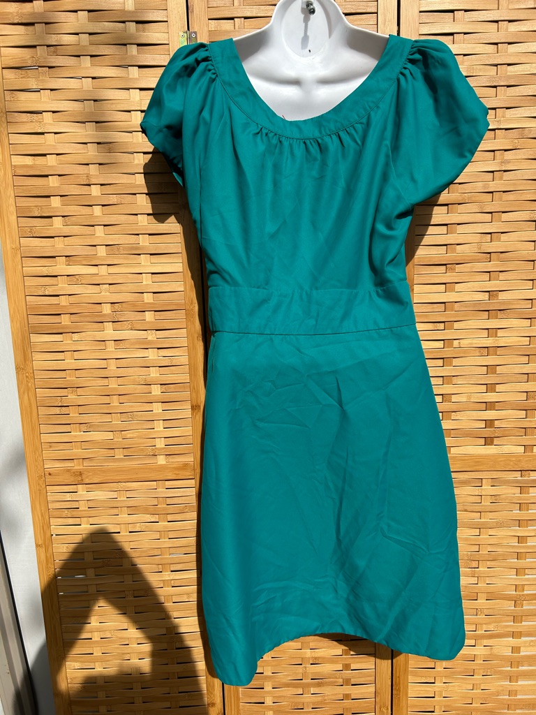 The Limited- Teal Puff-Sleeve Dress — image 5 of 8